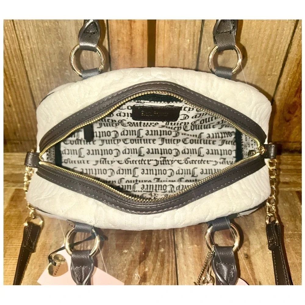 Juicy Couture White and Black Satchel